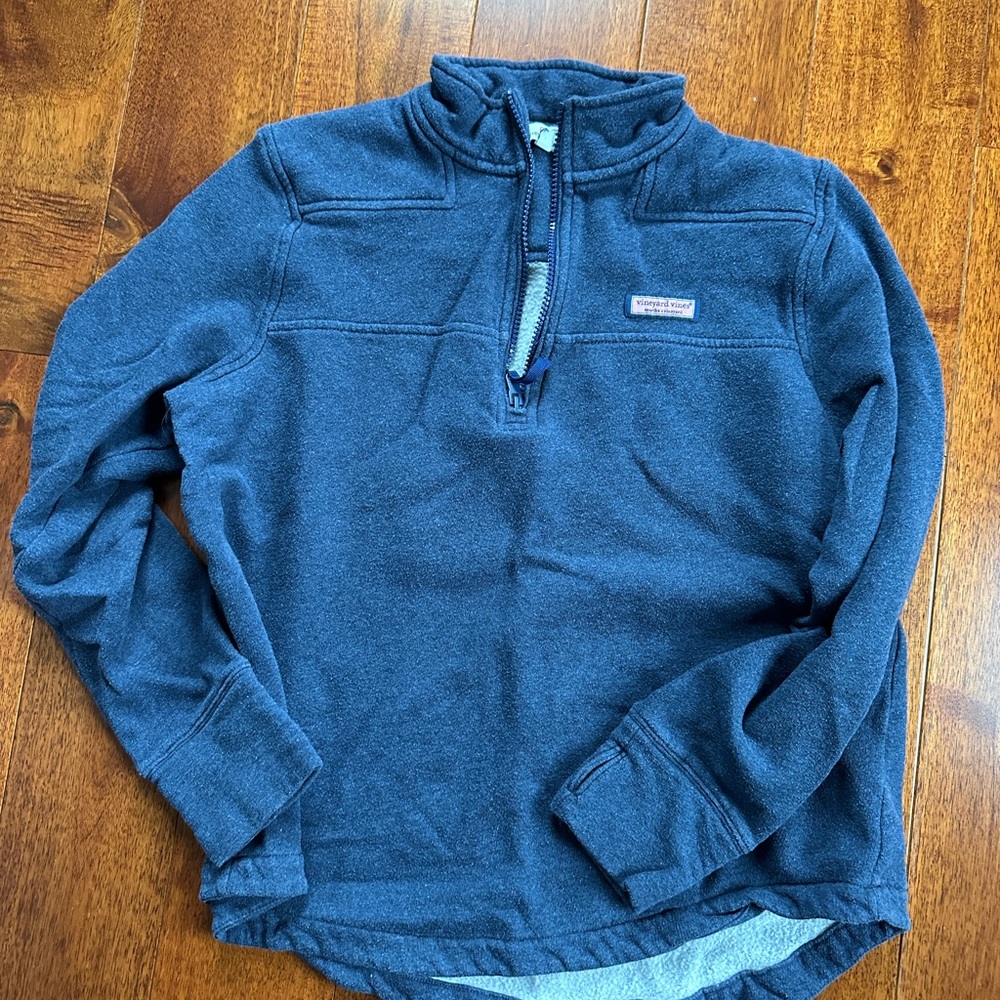 Blue Quarter-Zip Pullover Shep shirt
